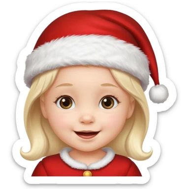 christmas girl but her apperance is like baby, pretty sticker