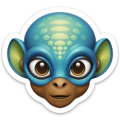 Life-like Brownish Aquatic Luxio-Alien-hybrid  sticker