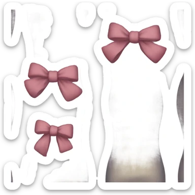 aesthetic biege socks with  bows sticker