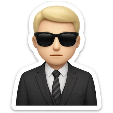 Edit this image of an inversionista emoji with sunglasses. Remove the background so the emoji is isolated with no background. sticker