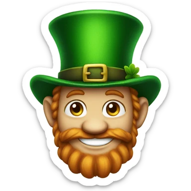  leprechaun's sly smile sticker