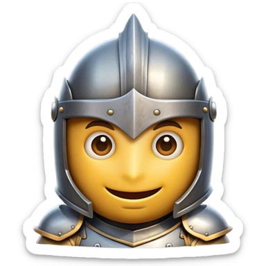 Clash of Clans aesthetic Comical Knight Portrait Emoji, Head tilted dramatically with an exaggerated, fun expression and wide, comically expressive eyes behind a quirky open helm, featuring a sturdy, cartoonish armored build with playful detailing and natural skin tone, Simplified yet hilariously expressive features, highly detailed, glowing with a slightly sassy metallic glow, high shine, dramatic yet playful, stylized with an air of cheeky medieval mischief, soft glowing outline, capturing the essence of a meme-worthy knight who brings lighthearted fun to epic battles! sticker