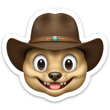 toothless dogman wearing a stetson sticker