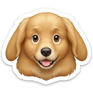 I want an emoji of a goldenretriever with this emoji 😱 sticker