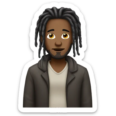 Man with dreads sticker