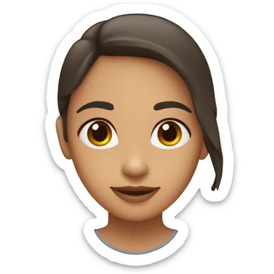 Fille formant un demi-cœur avec ses doigts sticker