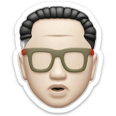 Kim jong UN waer badge of LOGO Nike sticker