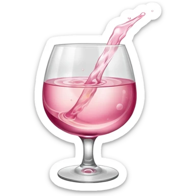 pink drink in a whiskey glass  sticker