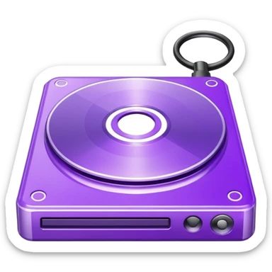 purple dvd drive sticker