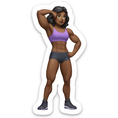 Strong healthy woman  sticker