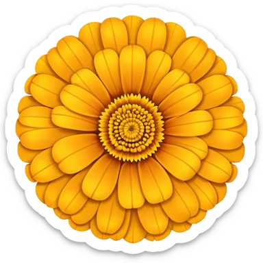 Yellow marigold icon sticker