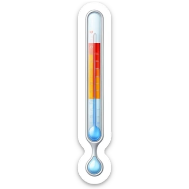 classic glass thermometer and clean surgical gauze together sticker