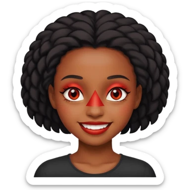 Black girl high off weed sticker