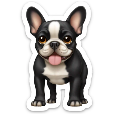 Black and tan french bulldog  sticker