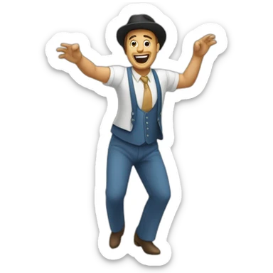 un homme dansant la macarena sticker