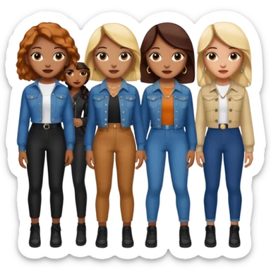 Katseye music group 6 members all girl sticker