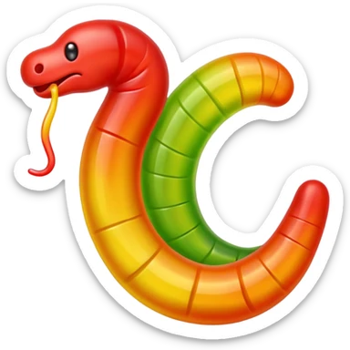 lombriz de gomita sticker