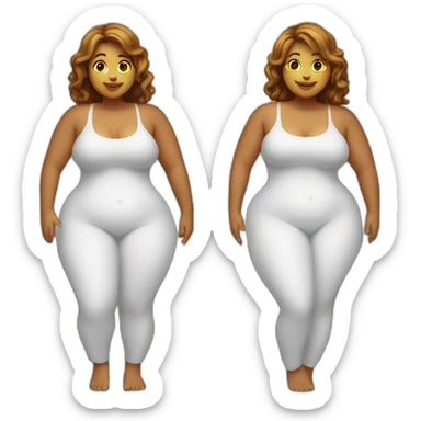 Full body Curvy girl in bathroom sticker