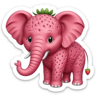 Eu quero um elevante de morango sticker