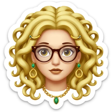 Medusa Versace with glasses  sticker