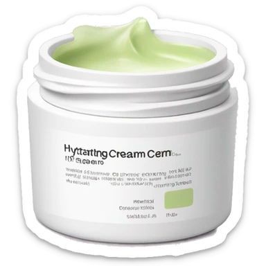 hydrating cream pot with label sticker