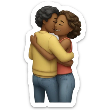 Abrazo dos mujeres sticker