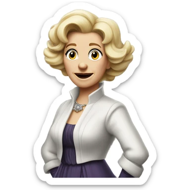 Ursula von der Leyenl photorealistic shrugs sticker