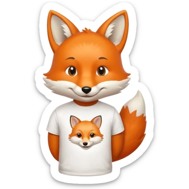 Diseña un zorro mascota promocionando empresa sticker