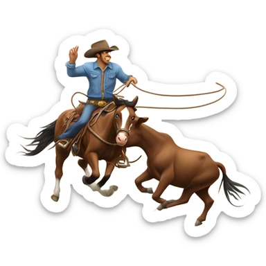 Team roping rodeo event  sticker