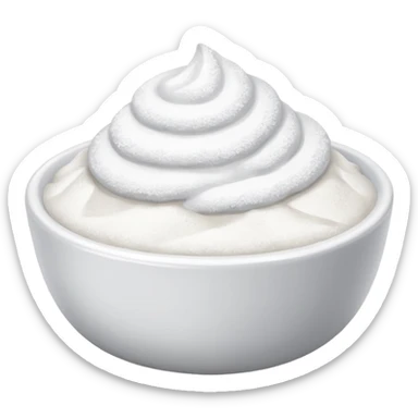 powdered sugar in bowl sticker