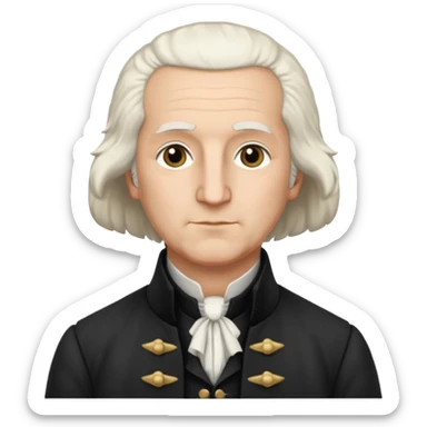 george washington front view sticker