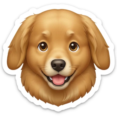 I want an emoji of a goldenretriever with this emoji 😱 sticker