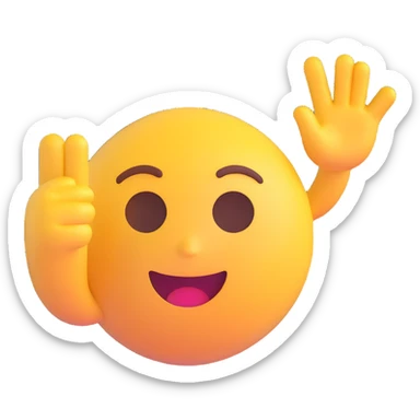 the concept of admiration, 3D emoji style, expressive, friendly sticker