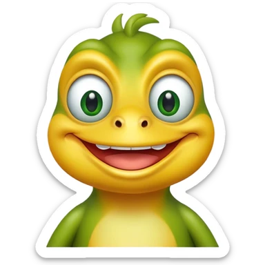 yellow pepe sticker