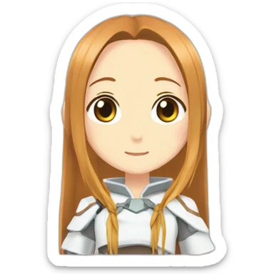 Asuna from sword art online dans son appareil naturel sticker