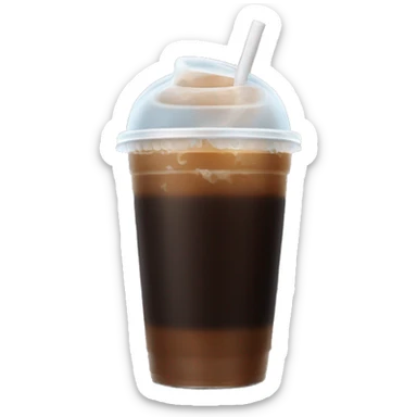 Iced black coffee in a To go cup sticker