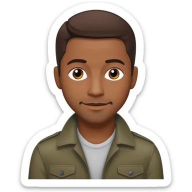 Keith Robinson, Actor/R&B Singer with dark brown hair sticker