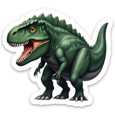 Fully black giganotosaurus sticker