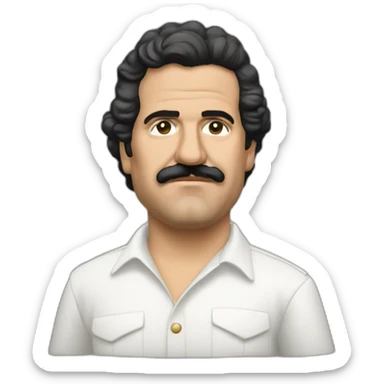 white powder pablo escobar sticker