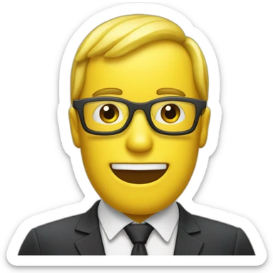 Une banane qui manque une classe en forme du Macron sticker