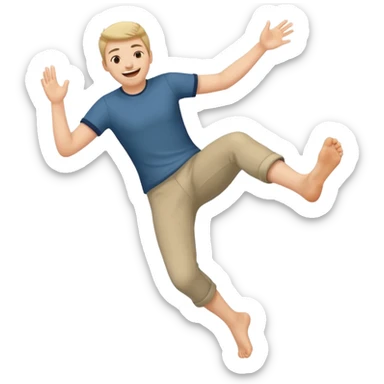 Giggling while kicking feet in the air sticker