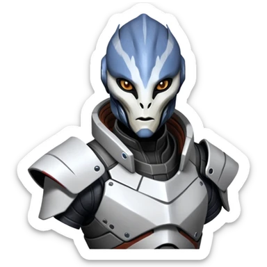 turian alien from Mass Effect sticker