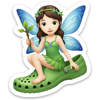 Fairy in crocs sticker