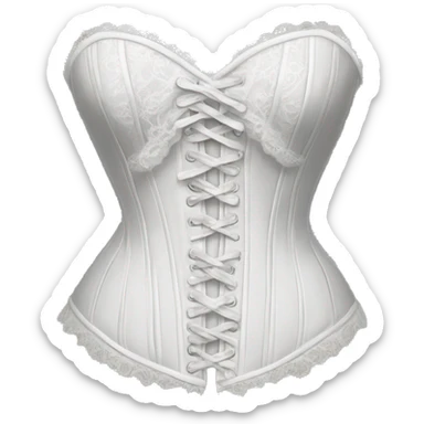 White lace corset sticker