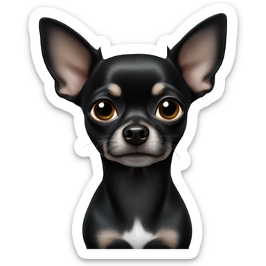 solid black chihuahua sticker