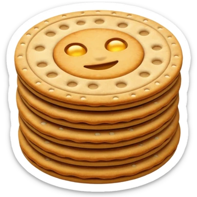 un crackers aux graines en mode emoji google sticker
