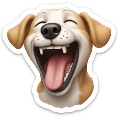 Laughing dog sticker