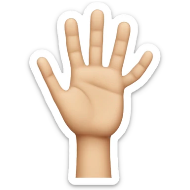 close all the fingers and open only the little and ring fingers sticker