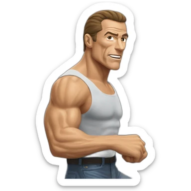 JEAN CLAUDE VAN DAMME dbalancing act sticker