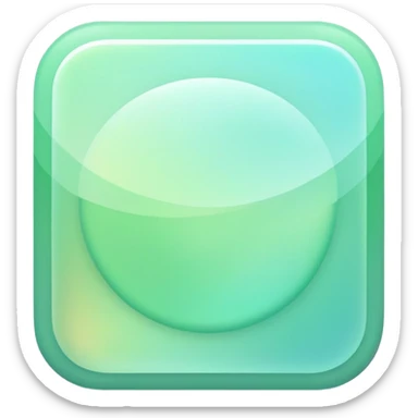 Iridescent pastel green formal elegant sophisticated cultured neat pretty beautiful nifty app icon sticker